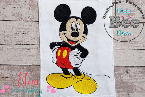 Happy Mouse Boy - Fill Stitch - Machine Embroidery Design