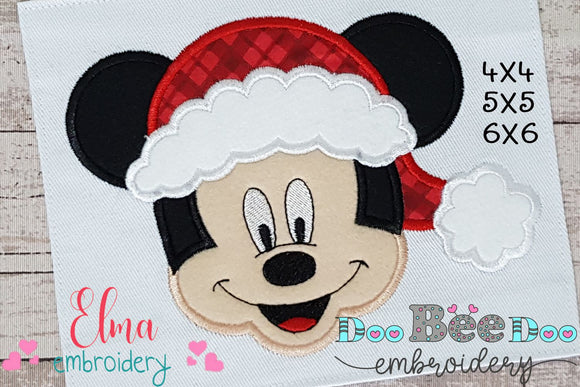 Mouse Ears Boy Christmas - Applique Embroidery
