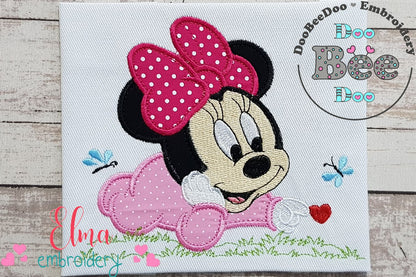 Cute Baby Mouse Girl - Applique