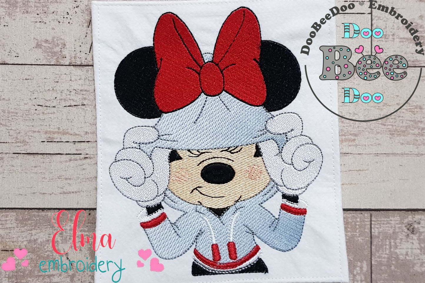 Mouse Girl Hiding Her Face - Fill Stitch - Machine Embroidery Design