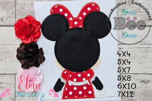 Minnie Mouse Back - Applique - Machine Embroidery Design