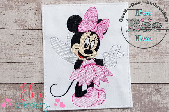 Fairy Mouse Girl - Fill Stitch Embroidery