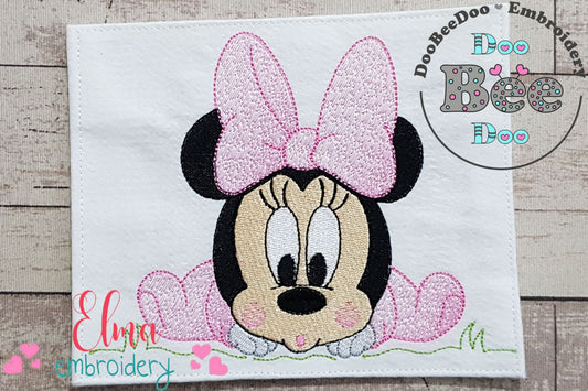 Baby Mouse Blowing - Fill Stitch - Machine Embroidery Design
