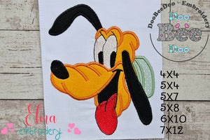 Pluto Face - Applique - Machine Embroidery Design