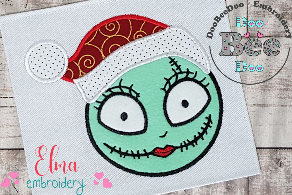 Christmas Skellington Girl - Applique - Machine Embroidery Design