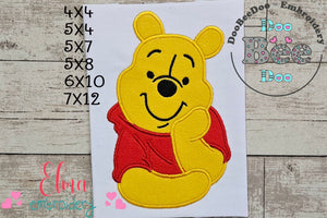 Winnie the Pooh - Applique - Machine Embroidery Design