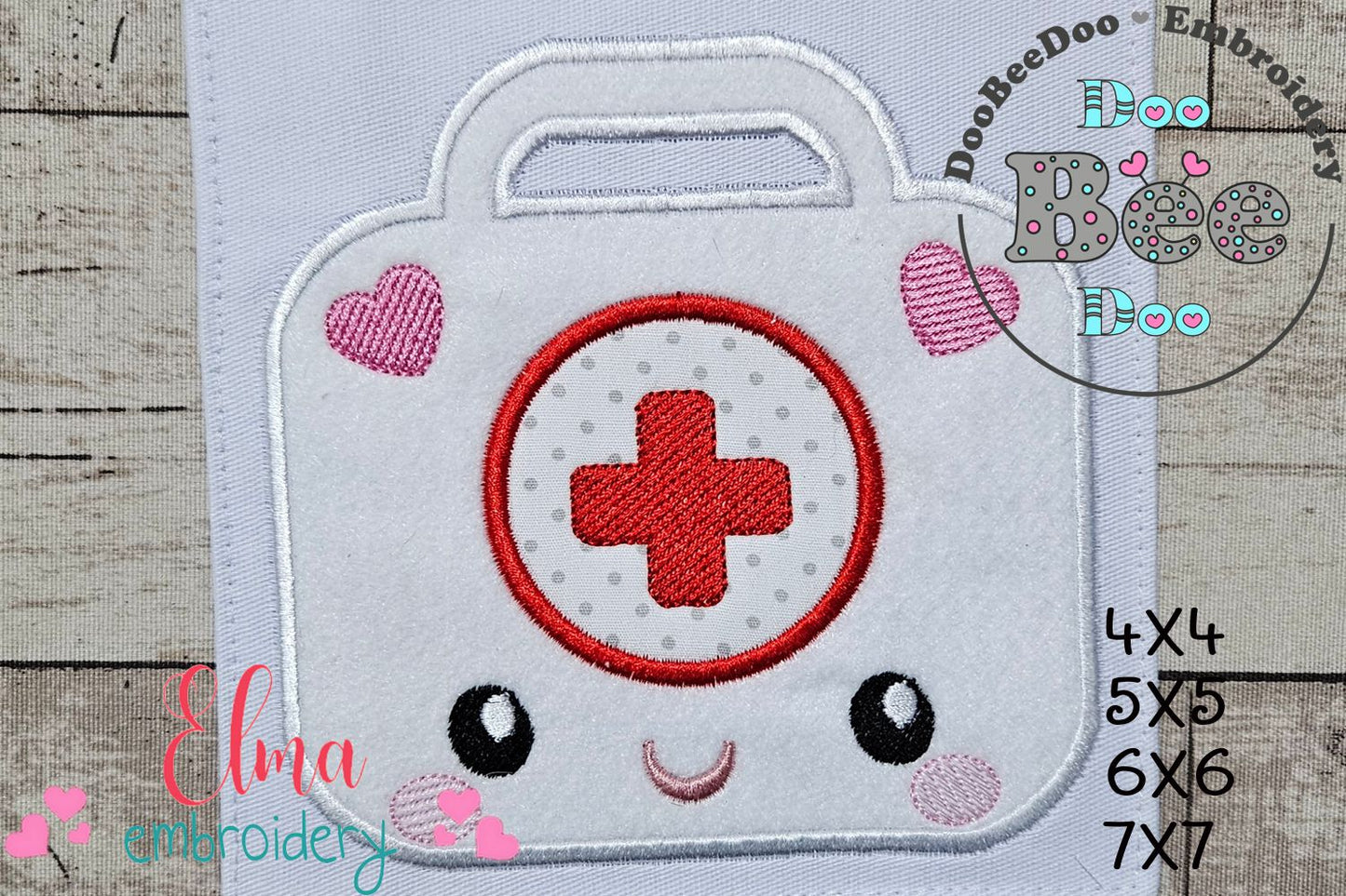 Happy Doctor First Aid Bag - Applique Embroidery
