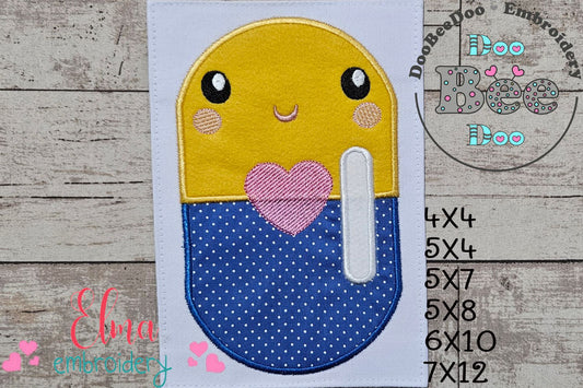 Happy Medicine Pills - Applique Embroidery