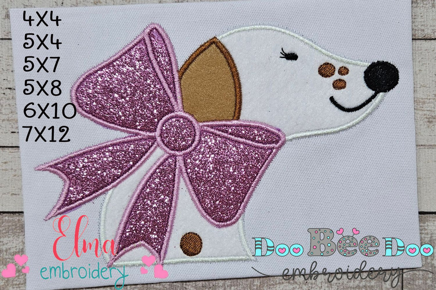 Greyhound Dog Girl - Applique - Machine Embroidery Design