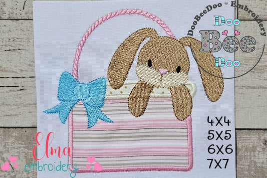 Easter Bunny  - Applique  - Machine Embroidery Design