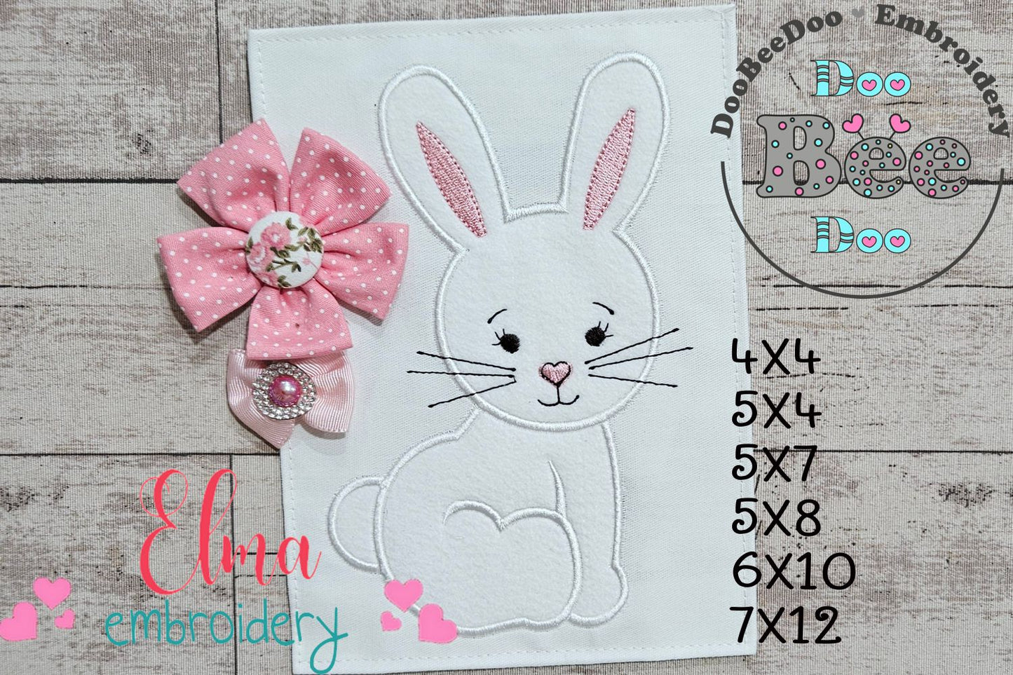 Easter Bunny - Applique  - Machine Embroidery Design