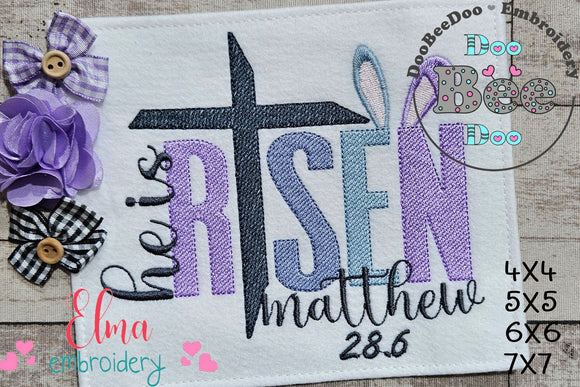 He is Risen - Fill Stitch - Machine Embroidery Design