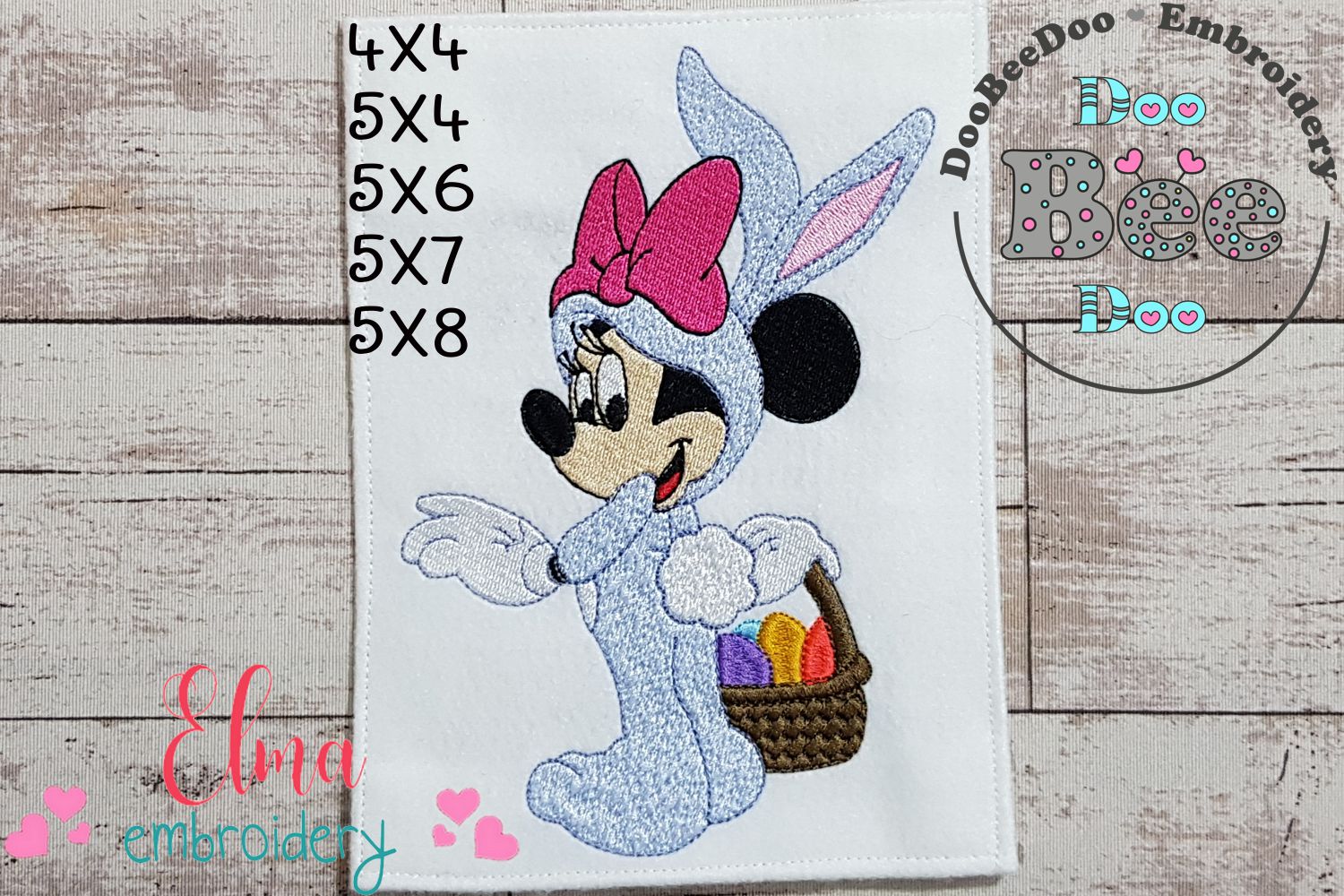 Minnie Mouse Peace Out Embroidery Design