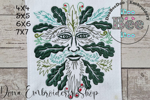 The Green Man - Fill Stitch - Machine Embroidery Design