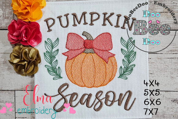 Pumpkin Season - Sketch Stitch - Machine Embroidery Design