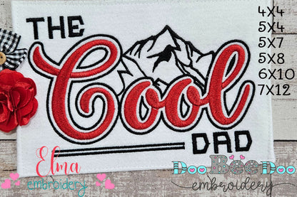 The Cool Dad - Fill Stitch - Machine Embroidery Design
