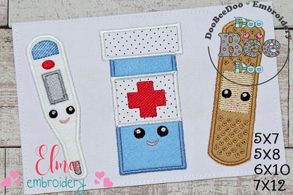 Happy First Aid kit - Applique - Machine Embroidery Design