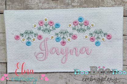 Delicate Flowers Branch - Fill Stitch