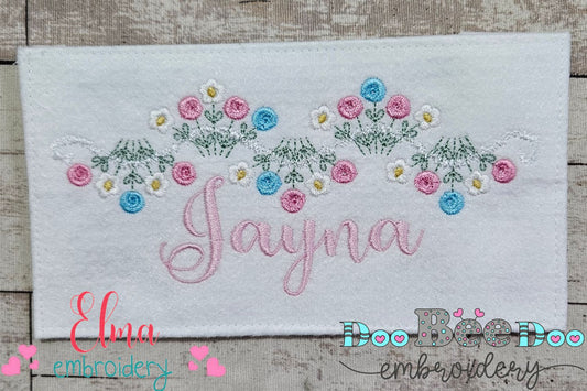 Delicate Flowers Branch - Fill Stitch