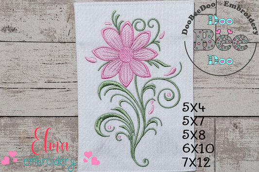 Intricate Flower - Fill Stitch - Machine Embroidery Design