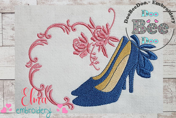 Frame and High Heels - Fill Stitch