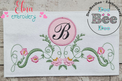Fancy Floral Frame - Fill Stitch - Machine Embroidery Design