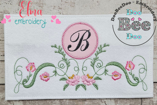 Fancy Floral Frame - Fill Stitch - Machine Embroidery Design