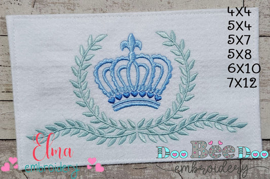 Laurel Prince Crown - Fill Stitch Embroidery