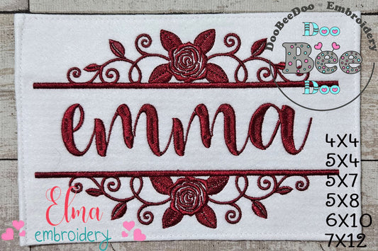 Floral Frame - Fill Stitch - Machine Embroidery Design