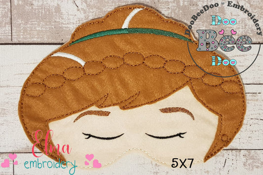 Princess Anna Sleep Mask - ITH Project - Machine Embroidery Design