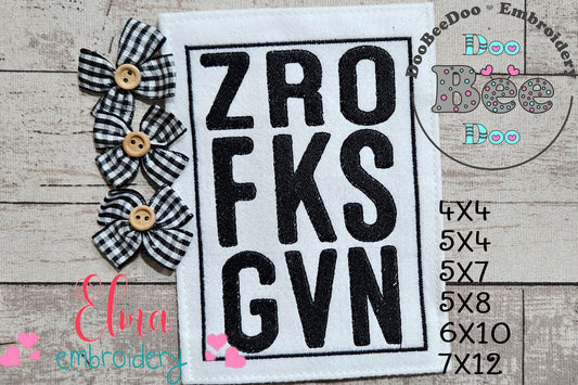 Sarcastic Funny Saying - Fill Stitch - Machine Embroidery Design