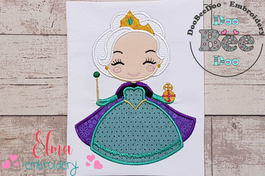 Princess Elsa Fever Cute - Applique - Machine Embroidery Design