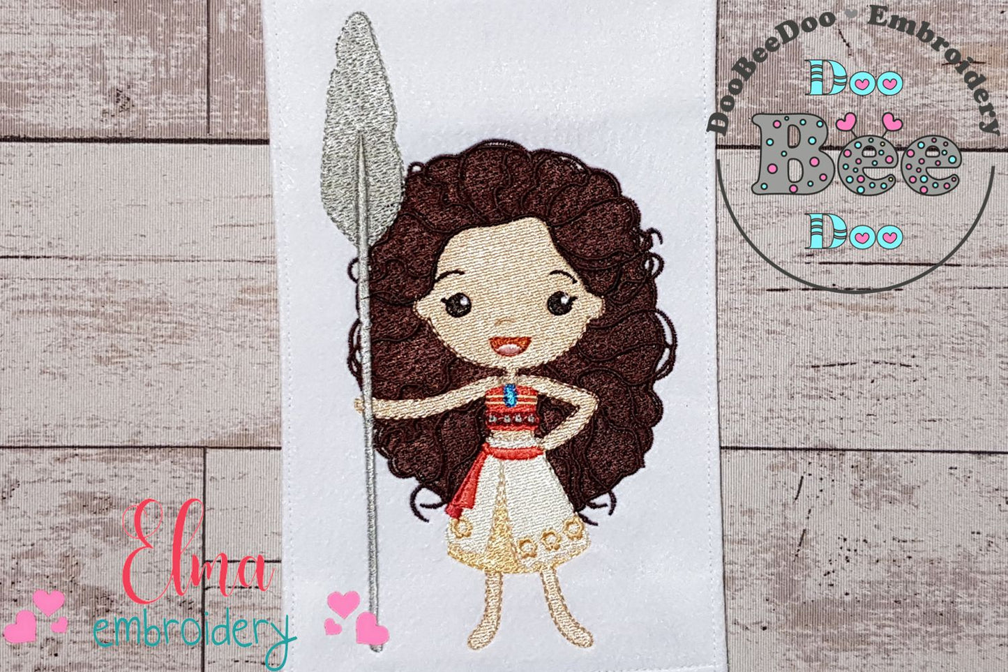 Princess Moana Cute - Fill Stitch - Machine Embroidery Design