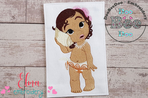Baby Moana Cute - Fill Stitch - Machine Embroidery Design