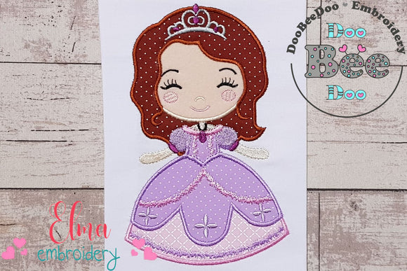 Princess Sophie the First Cute - Applique - Machine Embroidery Design