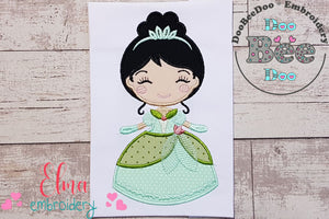 Princess Tiana Cute - Applique - Machine Embroidery Design