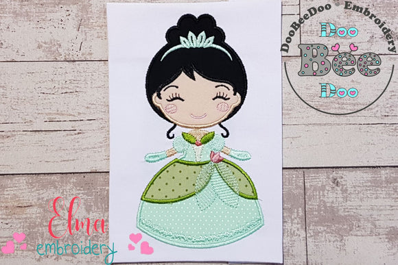 Princess Tiana Cute - Applique - Machine Embroidery Design