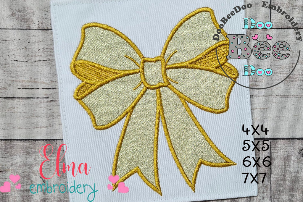 Coquette Bow - Applique - Machine Embroidery Design