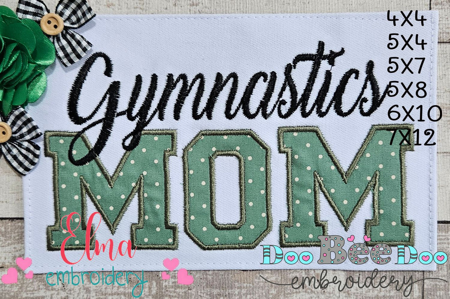 Basic Gymnastics Mom - Applique - Machine Embroidery Design