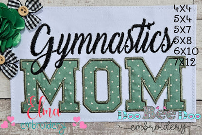 Basic Gymnastics Mom - Applique - Machine Embroidery Design