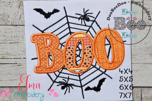 Halloween Boo - Applique - Machine Embroidery Design