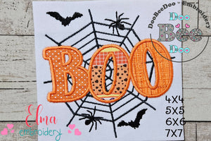 Halloween Boo - Applique - Machine Embroidery Design