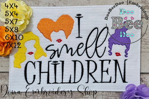 I Smell Children - Applique Machine Embroidery Design