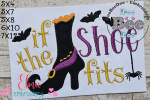 If the Shoe Fits - Applique - Machine Embroidery Design