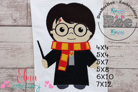 Wizard Boy - Fill Stitch - Machine Embroidery Design