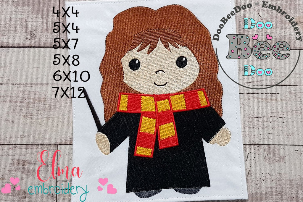 Wizard Girl - Fill Stitch - Machine Embroidery Design