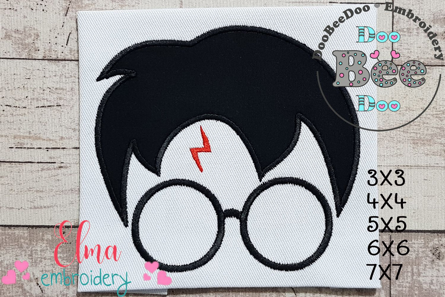 Wizard Boy Face - Applique - Machine Embroidery Design