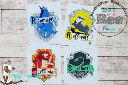 The 4 Houses of the School of Magic - Fill Stitch