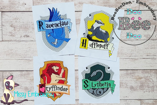 The 4 Houses of the School of Magic - Fill Stitch