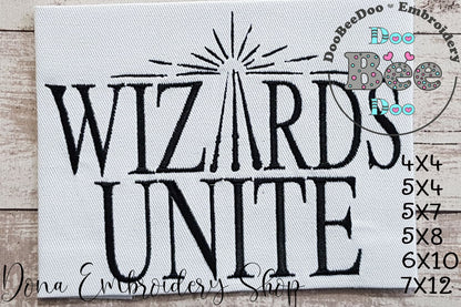 Wizards Unite - Fill Stitch - Machine Embroidery Design